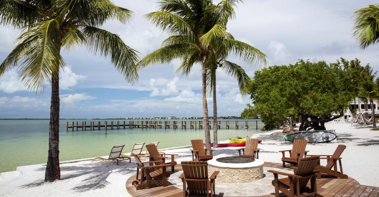 Playa Largo beachside firepit