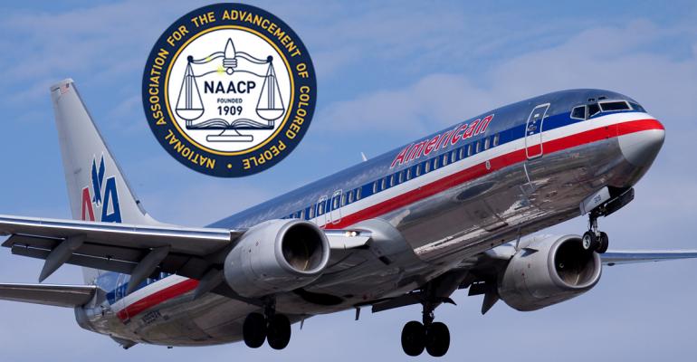NAACP logo and Airplane