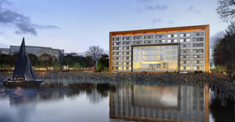 View of the exterior of the new AC Hotel San Francisco Airport/Oyster Point