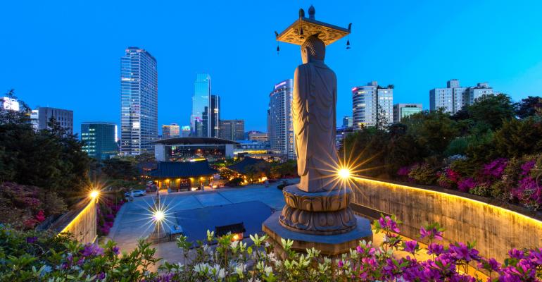 Bongeunsa Temple at Gangnam District in Seoul, South Korea