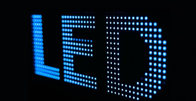 LED spelled out in LEDs