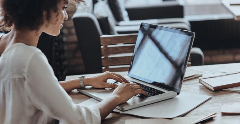 Woman on computer