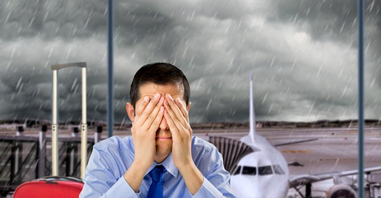 Rainy airport