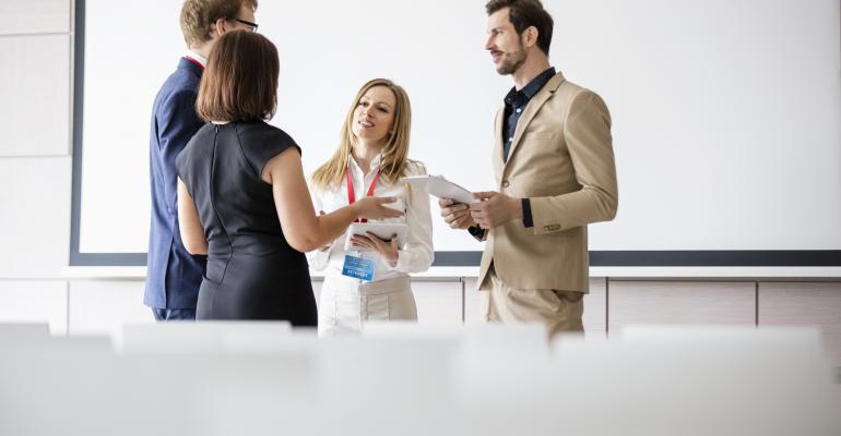 conversation at a conference