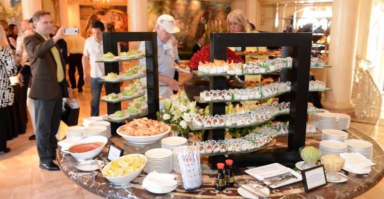 Food at the opening reception 17th Annual Las Vegas Invitational