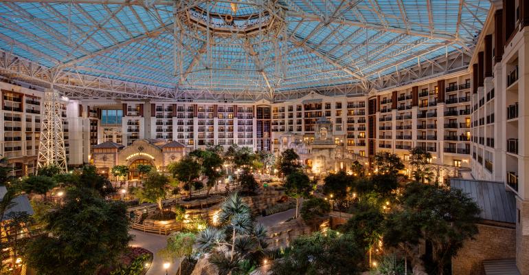 Gaylord Texan Atrium dusk