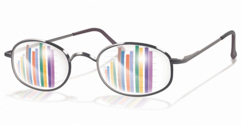 Glasses with reflections of graphs