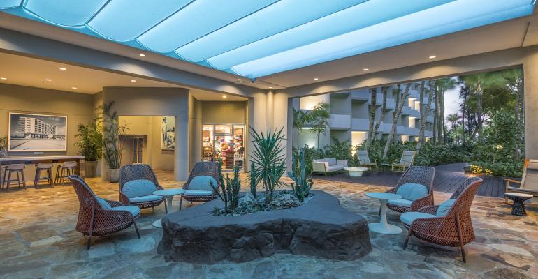Hilton Aruba's newly renovated lobby