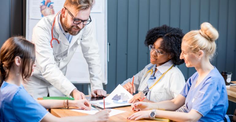 Healthcare professionals at a meeting