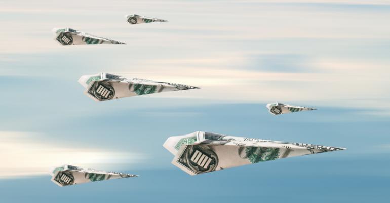 paper airplane dollars