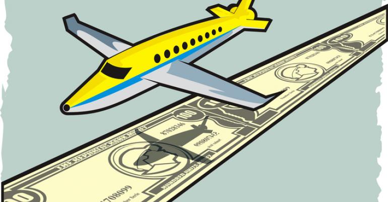 plane over money