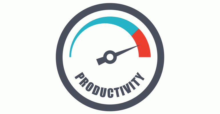 Productivity gauge illustration
