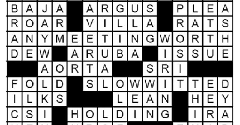 Crossword - Jan 2009 Solution