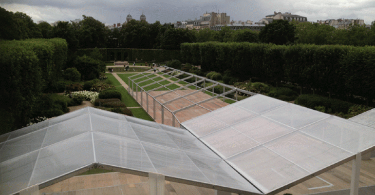 Setting up for a private reception at the Rodin Museum in Paris