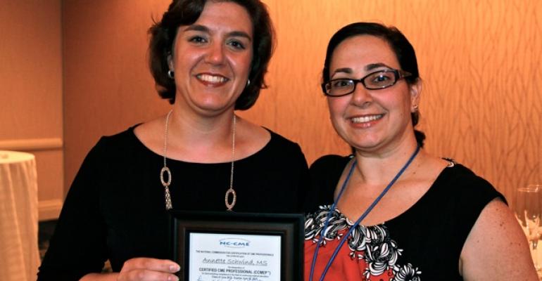 Annette Schwind with her mentor Audrie Tornow both from Paradigm Medical Communications Photo by Darrah Ribble DR3 Productions Valley Forge Penn