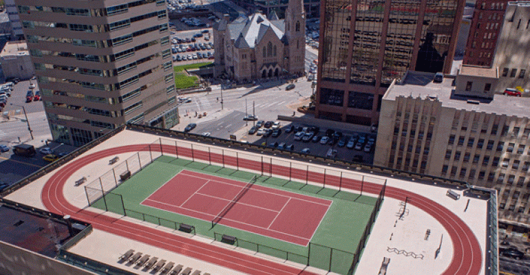 Grand Hyatt Denver Opens Rooftop Jogging Track and Tennis Court