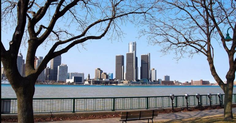 Renaissance Center view by Patricia Drury