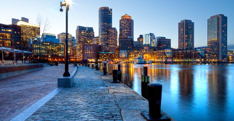 A beautiful view of the Boston skyline