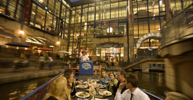 River barge dinner along San Antonio39s River Walk