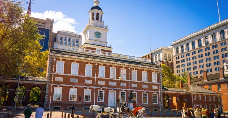 Philadelphiarsquos iconic Independence Hall where the Declaration of Independence and US Constitution were debated and signed Photo by Paul Loftland for PHLCVB