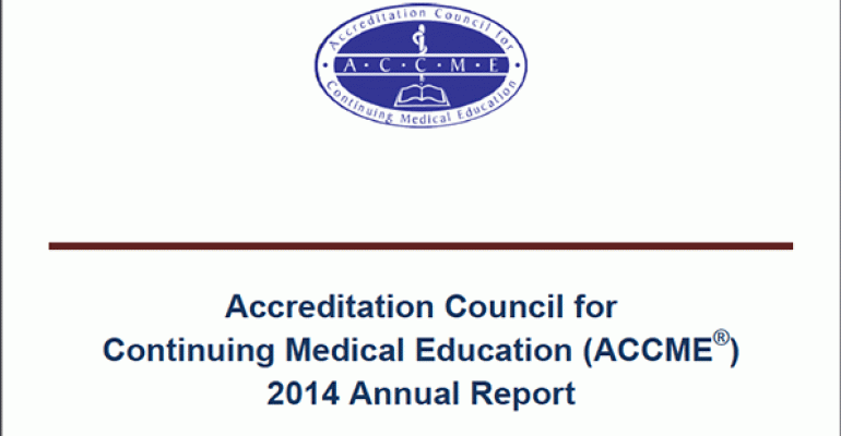 ACCME 2014 Annual Report: All Systems Go
