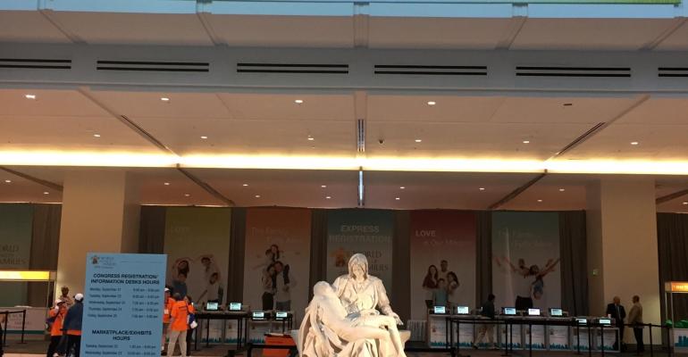 At the Pennsylvania Convention Center this week a replica of The Pieta