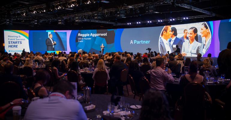 Cvent founder and CEO Reggie Aggarwal welcomes attendees at Cvent Connect 2015