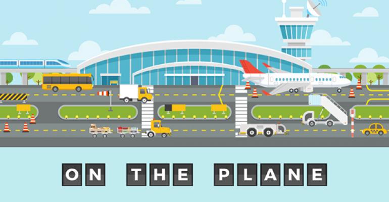 Sleep hacks for business travellers cartoon airport