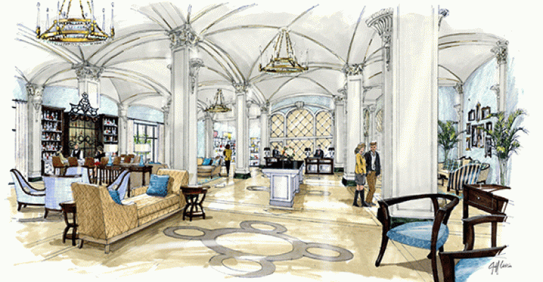 Rendering of the NOPSI Hotel lobby