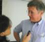 Nobel Laureate Tim Hunt being interviewed by one of those pesky women Paloma Baytelman who shared this photo on Flickr