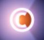 Glowing copyright symbol
