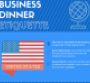 Business dinner etiquette infographic