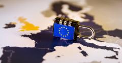 GDPR padlock over Europe