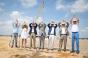 Margaritaville execs raise their fins at the groundbreaking of the new Orlando resort