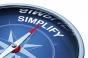Compass pointing toward the word "Simplify"