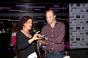 Emmy winner Tony Hale from HBOs Veep looking at jewelry made by one of CHA39s sponsors at the 2013 Emmy Awards