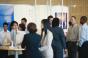 Young exhibitors mingle at a tradeshow