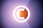 Glowing copyright symbol