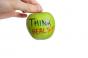 Hand holding apple with think healthy written on it