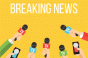 Breaking News with cartoon microphones