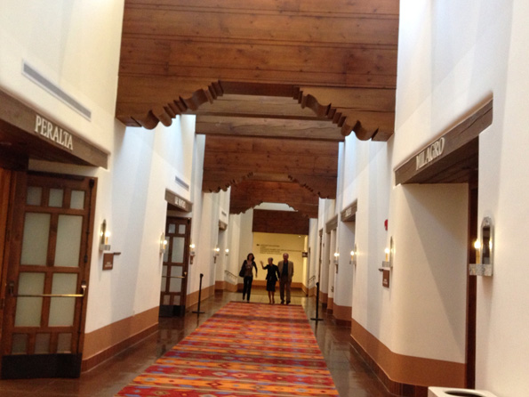 Santa Fe's convention center interiors reflect the local Southwestern esthetic