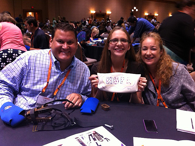 Here I am proudly displaying our decorated bag with my teammates Steven Lakus, American Express Merchant Services; and Melanie Pilgrim, Great Wolf Lodge (Melanie did a great job decorating the bag, didn't she?)