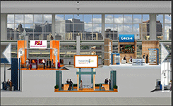 The virtual exhibit hall looked and felt very much like what attendees would find at an on-site trade show, with booths staffed with representatives with whom they could interact.