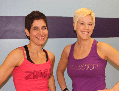 Anne Zimmer (left) and Erica Donohoe are AFAA-Certified Fitness Instructors also licensed in Zumba®, Zumba® Kids and Zumba® Gold. Anne is a certified Personal Trainer and Erica is a Yoga-Alliance registered Yoga Instructor. Together they own Rise and Shine Fitness, LLC in Pepperell Mass.