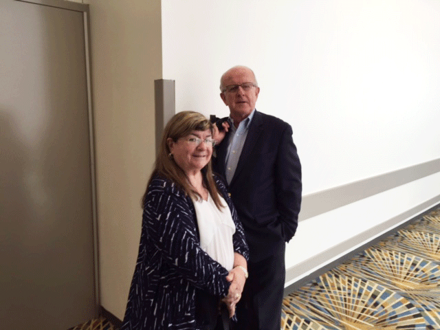 MaryAnne Bobrow and Jonathon Howe, who were kind enough to pause for a quick picture outside the session room.