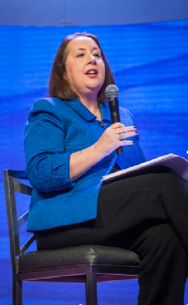 Panelist Julie Hills, managing director, corporate group sales, Hilton Worldwide